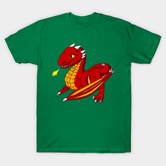 Baby Wyvern - Fire T-Shirt by PewterKat